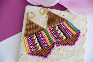 Boucles d'oreilles perlées sans nickel, sans plomb, finition solide, article de gros personnalisé en usine - Product Image 2