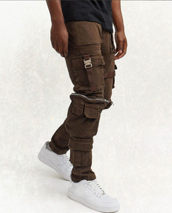 กางเกงคาร์โก้ผู้ชายแฟชั่นใหม่ปี 2022 แบบหกกระเป๋า กางเกงจ็อกเกอร์ กางเกงทำงาน กางเกงคาร์โก้หลายกระเป๋าสำหรับผู้ชาย - Product Image 5