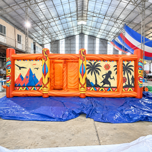 Laberinto Inflable de PVC Naranja, Circuito de Obstáculos Oxford para Niños, Juego Interactivo para Fiestas, para Niños de 3 Años, Parque Infantil Portátil para Interiores/Exteriores - Product Image 1
