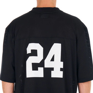 Pakistan Manufacturer Boxy V-neck Short Sleeve T-<b>Shirt</b> Black Color Solid Drop Shoulder Football Jersey <b>100</b>% <b>Polyester</b> - Product Image 5