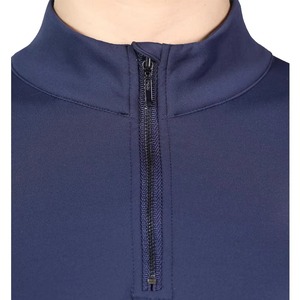 Women Navy Blue Quarter Zip Equestrian Riding Base Layer Shirt Sleeveless Stretch Eco-Friendly Anti-UV Training Show <b>Top</b> Custom - Product Image 5