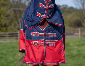 Couverture d'hiver imperméable 600D pour cheval, 300 g/m², chaude, avec col haut, grande rabat de queue, quincaillerie en acier inoxydable et lavable en machine - Product Image 6