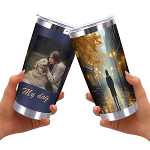 Stainless Steel Tumbler 20oz Double Wall Vacuum Insulated Keep <b>Hot</b> <b>Cold</b> All Day Travel Mug - Product Image 2
