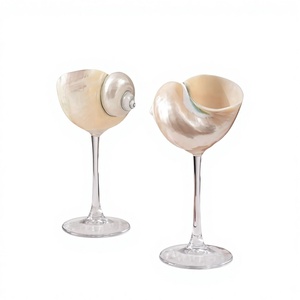 Seashell Wine Glass Polished Conch Martini Cup Seashell Wine Glass for Coastal Weddings Birthday Gifts Elegant Coastal Decor - Product Image 1