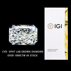 เพชรทรงรัศมี 1 กะรัต-5 กะรัต รับรองโดย IGI สี D ความสะอาด VVS ผลิตในห้องปฏิบัติการด้วยวิธี CVD HPHT สีขาว สำหรับทำเครื่องประดับ แหล่งกำเนิดกูร์การัต - Product Image 1