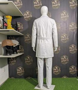 Professional Full-Length Polyester Lab <b>Coat</b> with Needle Detection for Unisex Hospital Doctors <b>White</b> Canvas - Product Image 4