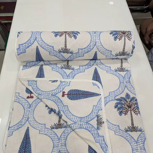 Luxury Indian Handmade Printed Cotton <b>Quilt</b> Hand Block Printed Jaipuri <b>Quilt</b> Razai Dohar Set Cotton Dohar All-Season For Home - Product Image 1