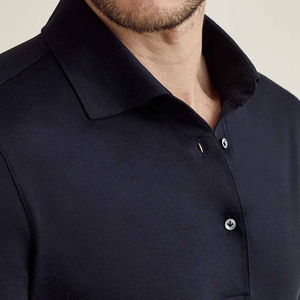 Top selling comfortable reasonable price <b>Men</b> <b>Long</b> <b>sleeve</b> <b>polo</b> t <b>shirt</b> Slim Fit Solid Color Soft Stretch Breathable Lightweight - Product Image 5