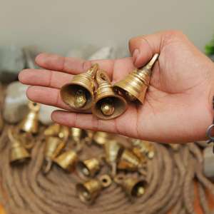 Campanas Pequeñas de Latón Hechas a Mano, Estilo Vintage, Campanas Decorativas, Campanas de Viento Vintage, Decoración para el Hogar, Bodas, Árbol de Navidad - Product Image 2