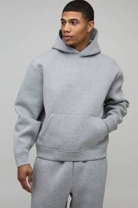 Ensemble de survêtement 2 pièces pour homme, sweat-shirt à capuche en polaire gris et pantalon de jogging, ensemble décontracté uni, tissu de qualité supérieure - Product Image 4