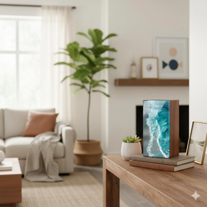 Super Selling Wooden Urn <b>Box</b> with Epoxy Resin & Wooden Crafted Polished Surface Wooden Urn <b>Box</b> For Funeral - Product Image 2