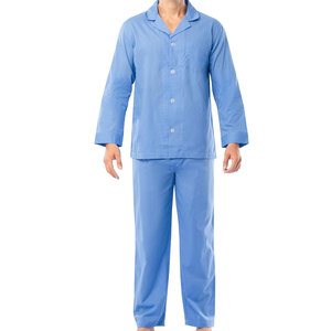 Traje de dormir ligero para hombre, conjunto de ropa de dormir de manga larga con pantalones a juego para la noche y comodidad en el hogar - Product Image 1