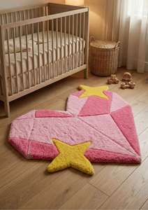 Tapis en laine rose moderne de luxe, forme régulière, en peluche tuftée, tapis décoratif doux pour la chambre à coucher, le salon, tapis d'appoint personnalisé - Product Image 2