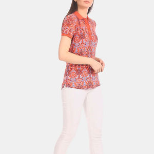 Camisas Polo para Mujer, Corte Ajustado, Estampado Casual por Sublimación, Tela Transpirable, Disponibles en Stock, Precio Económico - Product Image 3