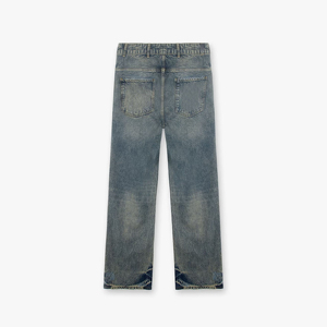 Vente en gros 2026 Distress Work OEM Jean baggy pour homme de haute qualité, coupe droite, jambe large, décontracté, extensible, taille mi-haute, grande taille - Product Image 2