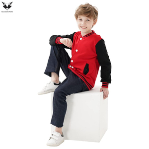 Veste de baseball esthétique pour enfants, avec manches en laine, blouson bomber haut de gamme, uniforme scolaire, vêtement d'extérieur - Product Image 5