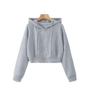 Sudadera con capucha extragrande de algodón 100% French Terry para mujer, de alta calidad, lisa, sin estampado, con logo personalizado, para venta al por mayor - Product Image 1