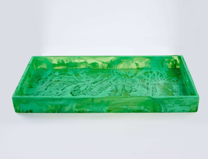 Bandeja Decorativa de Resina con Diseño de Mármol Verde para Servir, Decoración para Mesa de Centro, Regalo de Boda - Product Image 1