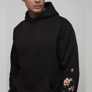 Sudadera con Capucha Oversize Better Days con Estampado de Estrellas para Hombre, Estilo Urbano, Negra, 100% Algodón, Felpa Francesa, 360g, Sudadera Tipo Pullover - Product Image 3
