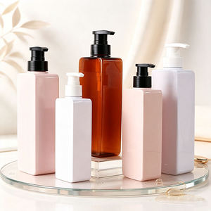 200ml/300ml/400ml/500ml Square PET Dispenser <b>Bottle</b> with <b>Pump</b> for Body Wash and Shampoo - Product Image 1