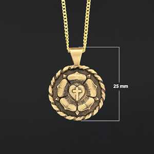 Colgante BOJ RCJ 004 Victoriano Personalizado Rosacruz Hecho a Mano en Plata de Ley, Cruz de la Rosa, Símbolo Alquímico, Precio Bajo en Oferta - Product Image 3