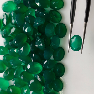 Ónix Verde Natural, Corte Ovalado de 9x7MM, Gema Suelta de la Mejor Calidad para Joyería, Certificado por Red Mountain Gems - Product Image 5