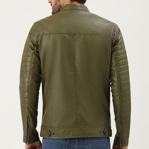 Veste en cuir pour homme à manches longues, imperméable, prix abordable, fabricant pour marque de vêtements, veste en cuir PU personnalisée pour motard. - Product Image 2