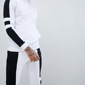 ชุดวอร์มผู้ชายแบบ 2 ชิ้น ผ้าฟลีซมีฮู้ด ผ้าฝ้าย 100% ปิดเชือกผูก เหมาะสำหรับออกกำลังกายในฤดูหนาว - Product Image 4