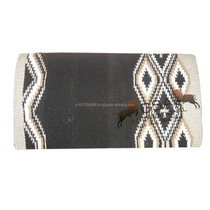 Couverture de selle en laine de Nouvelle-Zélande 100% tissée à la main, équestre occidentale pour la compétition, l'entraînement, doublure en laine polaire pour l'équitation - Product Image 1