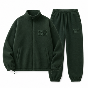 Conjunto de Chándal de Forro Polar Cálido para Hombre, Sudadera y Pantalones Jogger de Invierno, Ropa Deportiva Personalizada, OEM ODM, Venta al por Mayor de Fábrica - Product Image 5