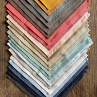 Serviettes de table en coton TEXOCRAFT modernes avec logo personnalisé, 60x60cm, faites à la main, écologiques, broderie festonnée, accessoire de mariage