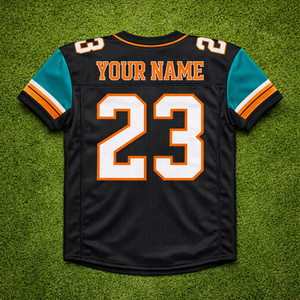 เสื้อฟุตบอลอเมริกันแบบสั่งทำ OEM ผ้าโพลีเอสเตอร์แห้งเร็ว ระบายอากาศได้ดี พิมพ์ลายแบบ Sublimation ชื่อและหมายเลขผู้เล่น แบบ Unisex - Product Image 2