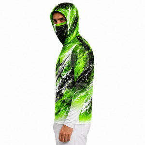 Hoodie de pêche personnalisé sublimé à manches longues, protection UV, chemise de pêche performante, séchage rapide, vêtements de pêche en plein air - Product Image 4