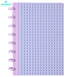 SWORLD Wholesale <b>A5</b> Block <b>Notepad</b> PP Spiral Binding DIY Building Block Design Multicolor Notebook OEM ODM - Product Image 4