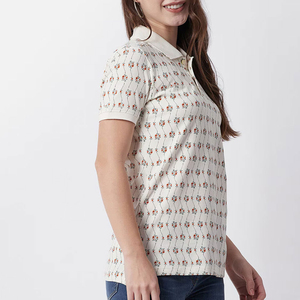 Women Custom Logo Polo Shirt Solid Pattern <b>Short</b> <b>Sleeve</b> Breathable Casual Knitted Top <b>Button</b> <b>Up</b> Summer 2026 - Product Image 6