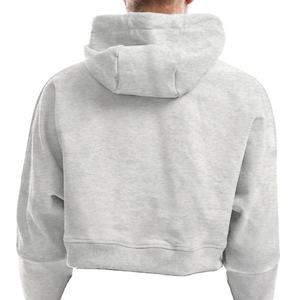 Top corto de manga larga, sudadera personalizada bordada, Sudadera con capucha de 2 piezas, conjunto de sudaderas informales de algodón para mujer 2026 - Product Image 2