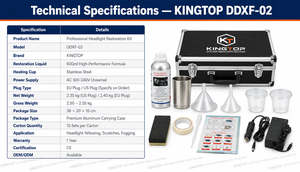 Kit de Restauración de Faros de 800ML, Polímero Líquido de Vaporización, Recubrimiento UV, Anti-Amarilleamiento, Sin Pulido, Reparación de Luces de Coche - Product Image 4