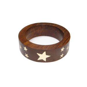 Artesanía en Resina, Brazaletes de Madera Tribal con Diseño de Latón y Pulseras de Latón para Joyería de Moda Unisex - Product Image 6