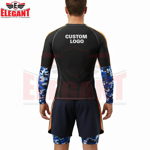 Rashguard Sublimado para MMA, Pantalones Cortos de Gimnasio de Doble Capa, con Logotipo Personalizado, Transpirables, Ecológicos, que Absorben la Humedad, 2 en 1, con Bolsillo Oculto - Product Image 2
