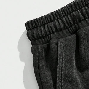 High Quality Loose Fit Custom Acid Wash Heavyweight Polyester Solid Casual Vintage Gym <b>Shorts</b> <b>for</b> <b>Men</b> - Product Image 4