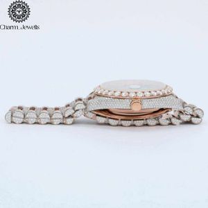 Charm_Jewells Women's Luxury Stainless Steel <b>Watch</b> With Diamond Encrusted Round Dial 38mm Analog Quartz Movement - Product Image 4