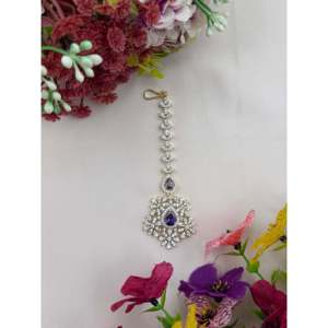 Indian Ethnic Artificial Jewellery-Scarlett American Diamond Mang Tika - Product Image 4