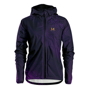 Veste coupe-vent à capuche personnalisée OEM, écologique, sublimation, fermeture éclair, légère, imperméable, vêtements de sport recyclés, vente en gros - Product Image 1