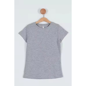 Camiseta de Manga Corta para Niñas, Suave, Transpirable, de Felpa, con Estampado de Letras, de Spandex/Algodón, Cómoda, Corte Relajado, Diseñada para la Escuela - Product Image 1