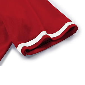 Maillot de baseball pour homme, rouge, manches courtes, boutons sur le devant, respirant, polyester, couleur unie, coupe classique, vêtements pour toutes les saisons - Product Image 5