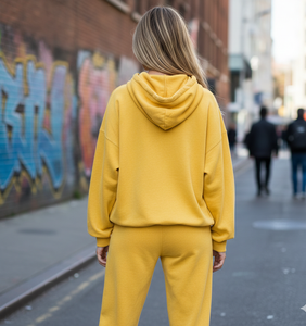 Conjunto de Ropa Urbana con Capucha para Mujer, Totalmente Personalizado, Liso, Teñido, 100% Algodón Canvas, para Uso Diario, con Logotipo - Product Image 2