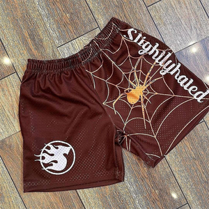 <b>Men's</b> Solid Quick Dry Breathable Fitness Bodybuilding Basketball <b>Shorts</b> with Pockets Heat-Transfer Printing - Product Image 4