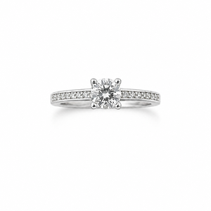 925 Sterling <b>Silver</b> Women's Round <b>Solitaire</b> <b>Ring</b> with Cubic Zirconia Classic Elegant High Polish Finish Engagement Wedding Party - Product Image 1