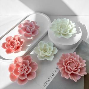 Flower Scented Candle Rose Chocolate Baking Epoxy Resin Candle Silicone <b>Mold</b> - Product Image 2