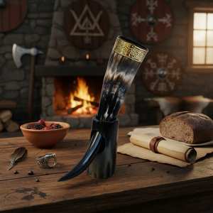 Cuerno Vikingo Natural para Beber, Diseño Único, Feng Shui, Religioso, Hecho a Mano, Cuerno de Búfalo/Buey, Logotipo Personalizado, Alta Calidad - Product Image 6